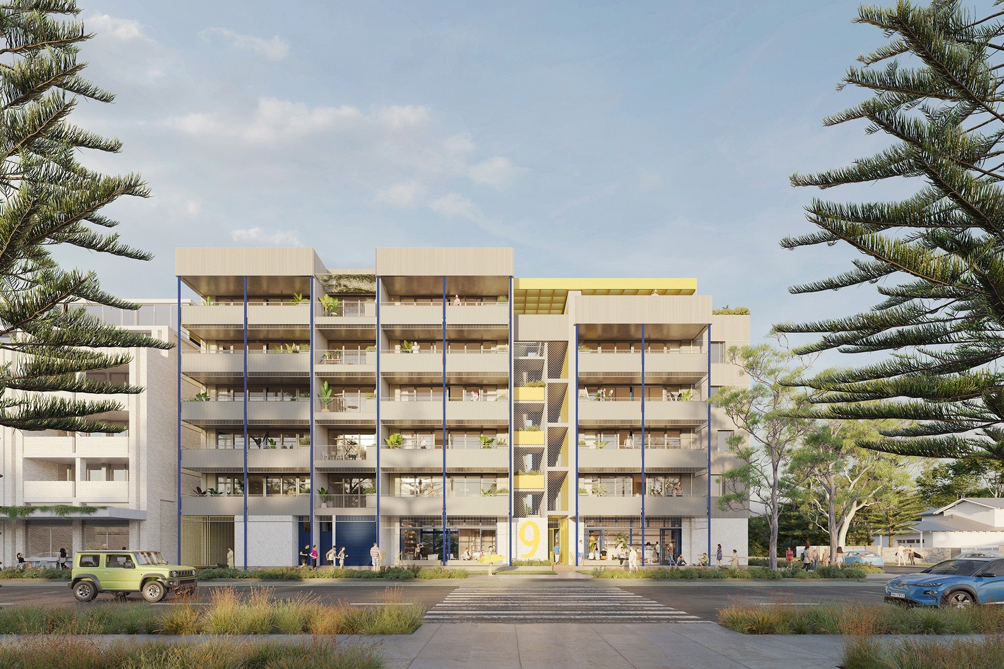 Corner Lot Apartments 02 by Spacecraft Architects